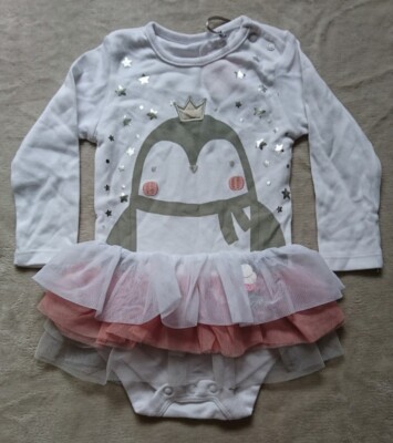 Tu Baby Girl Penguin Tutu Dress With Sequins Age 6 - 9 Months NEW With Tags