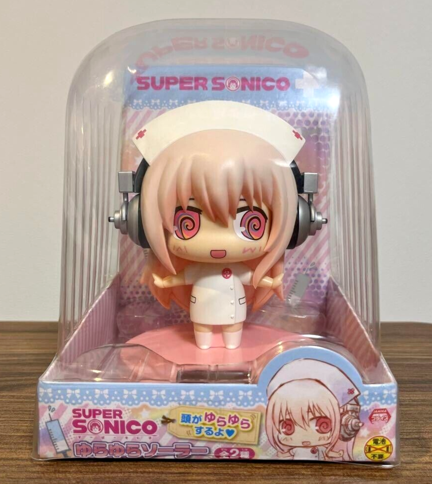 Super Sonico Yura Yura Solar Figure White Nurse Furyu From Japan