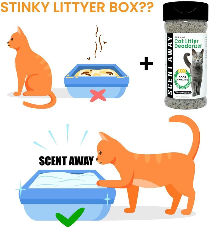 Cat Litter Deodorizer Litter Box Odor Eliminator | Fragrance Free Cat Litter Deo