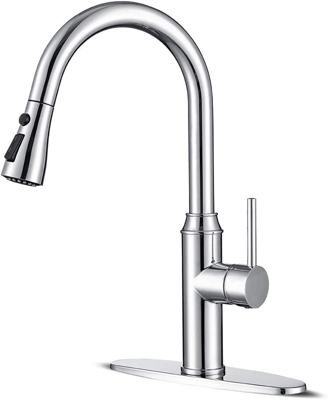 With Pull Down Sprayer, Faucets For Kitchen Sinks Chrome Kit