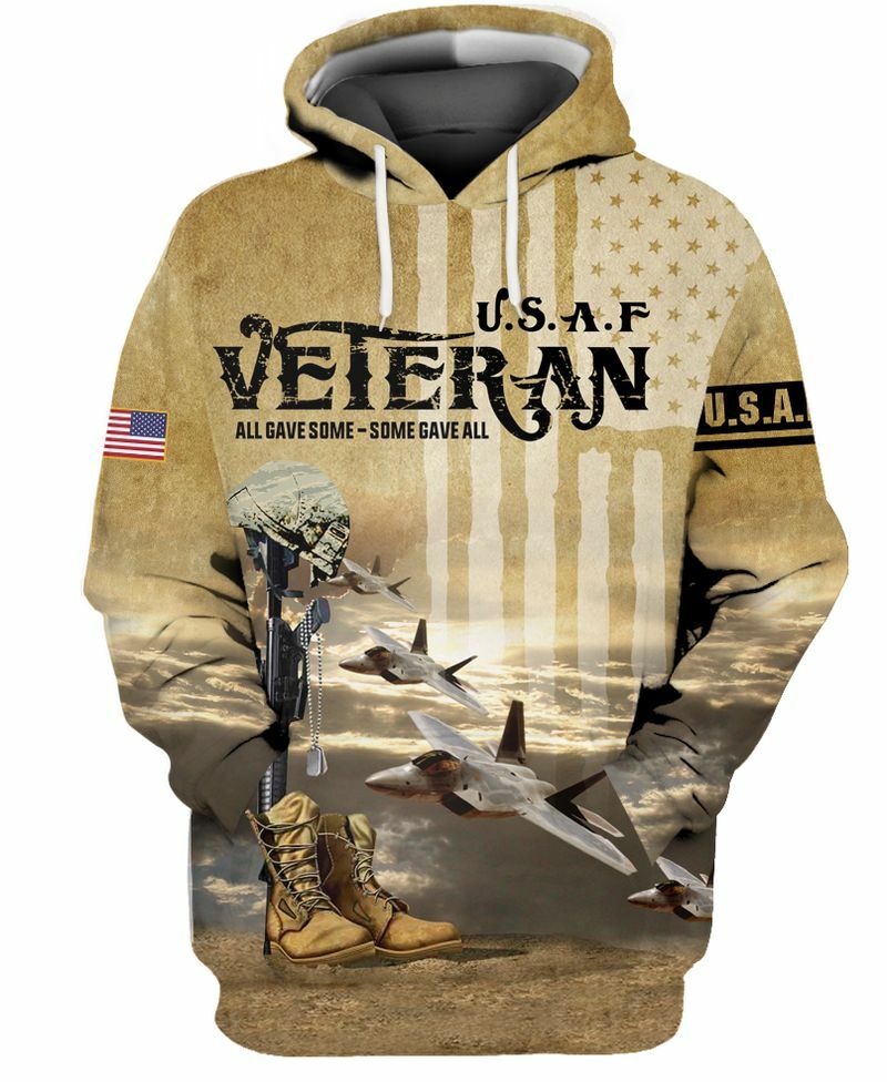 US AIR FORCE VETERAN 3D HOODIE ALL OVER PRINT FATHERS DAY GIFT BEST PRICE