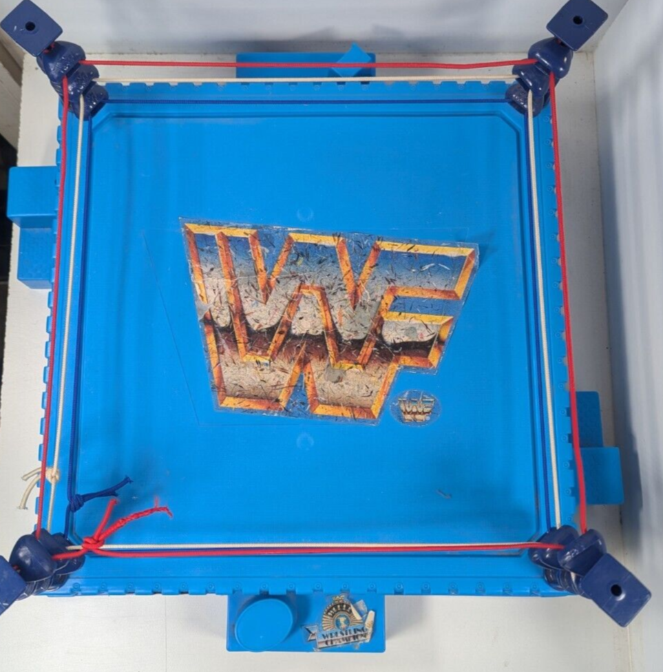 VTG 80s WWF WWE Hasbro Titan Sports Wrestling Ring Ropes Turnbuckles ...
