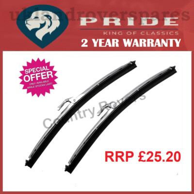 10'' STAINLESS STEEL WIPER BLADES. CLASSIC MINI / MGB ROADSTER - PAIR 5mm BAYONET