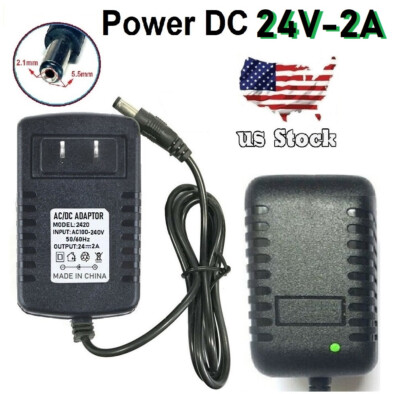 DC 100-240V 24V 2A 48W power supply AC Adapter LED driver Class 2 LEDupdates