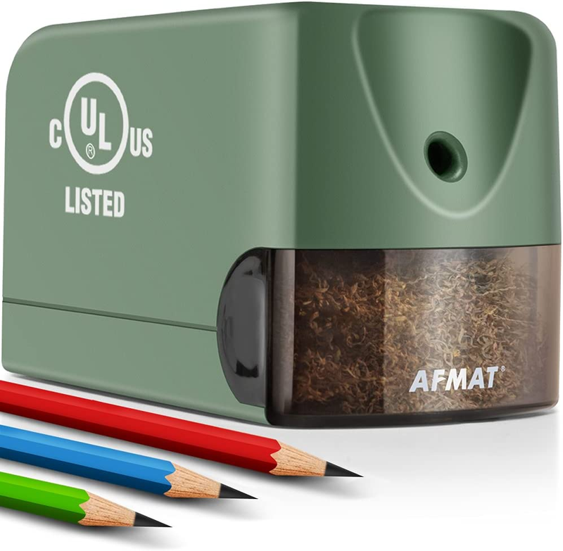 Electric Pencil Sharpener Heavy Duty, AFMAT Pencil Sharpener Electric for Classr