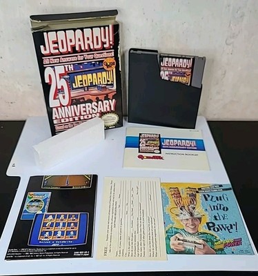 Nintendo NES Jeopardy! 25th Anniversary Edition CIB Complete Box Manual Poster