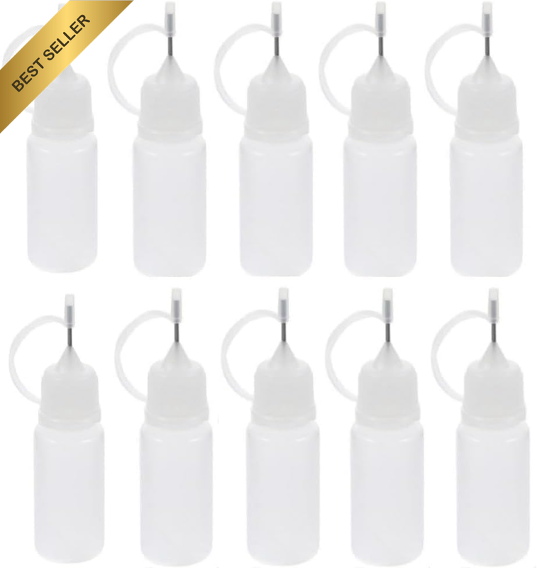 10PCS Pvc Precision Tip Applicator Bottles, Squeeze Dropper Bottles for Small Gl