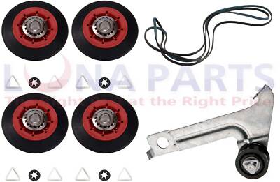 For Sears Kenmore Dryer Drum Roller Kit With Belt & Pulley # RP3039106PAZ983