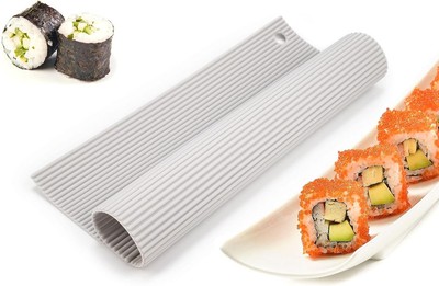 Made in Korea Silicone Nonstick Sushi Mat, Roll Mat, Makisu, Kimbap Makisu, Gray