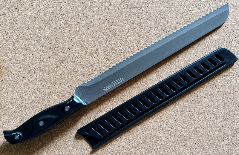 10 in Serrated Bread Slicer, Sourdough Bread Knife, Cover German Stainless Steel