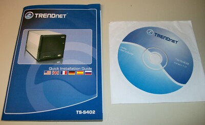 TrendNet TS-S402 2 Bay NAS Storage Enclosure Quick Install Guide & Support CD