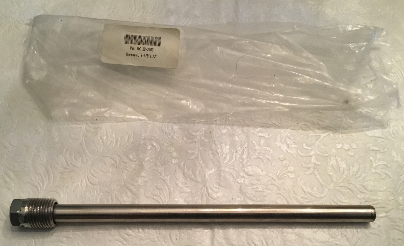 STAINLESS STEEL THERMOWELL, 1/2 INCH BULB, 9 7/8 INCH LONG Spa Jacuzzi