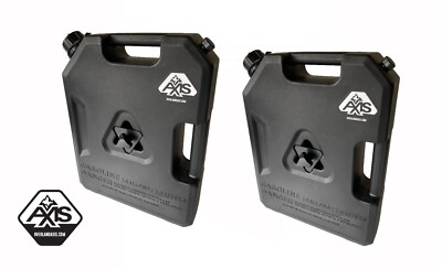 SET OF TWO -  2 Gallon BLACK Jerry Gas Cans Mount Brackets for OVERLAND OFF ROAD