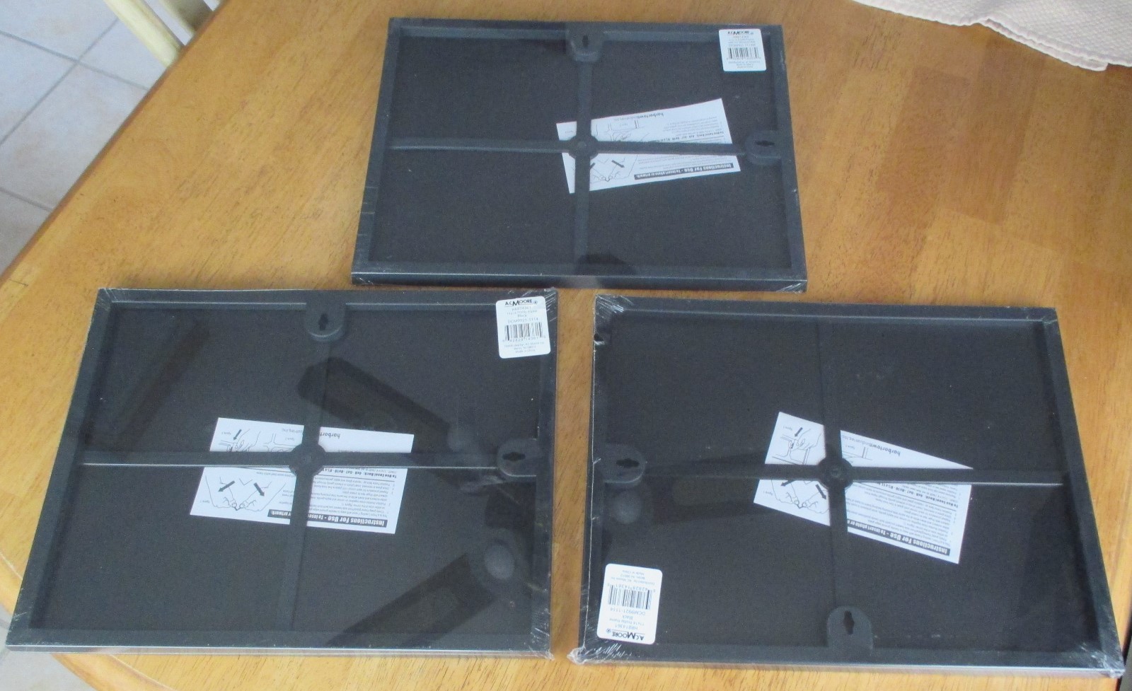 3- A.C. MOORE 11 X 14 PROFILE FRAMES, BLACK. FRONT LOADING. NIP (FLO)