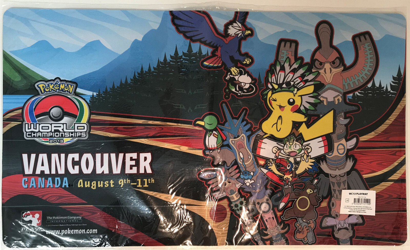 Pokemon World Championship 2013 VANCOUVER Pikachu Playmat Pokemon World Championship 2013 VANCOUVER Pikachu Playmat