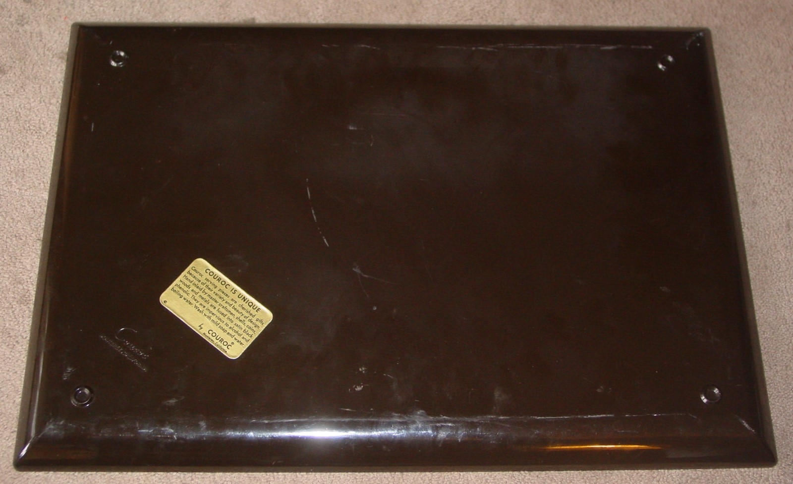 36 Presidents Inlaid Brass Coins Tray Couroc Monterey Presidential Eagle