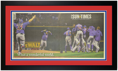 Chicago Cubs Original Sun Times Matted & Framed Nov 3 2016 World Series Champion