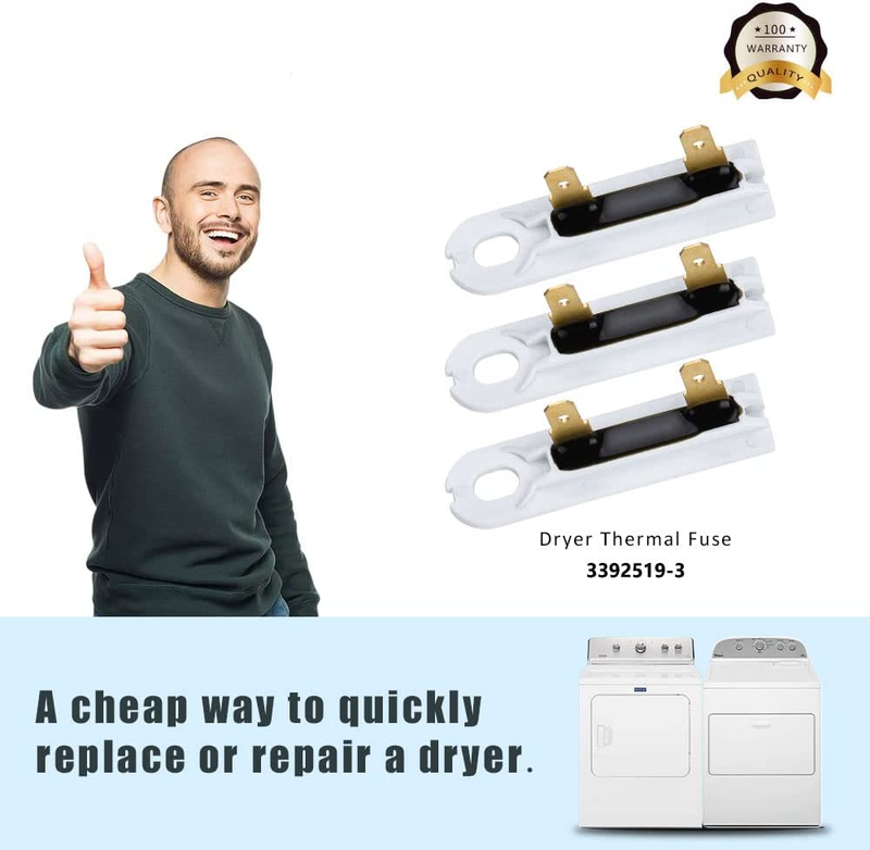 Whirlpool 3392519 Kenmore Roper Dryer Thermofuse Thermal Fuse Part Wp3392519