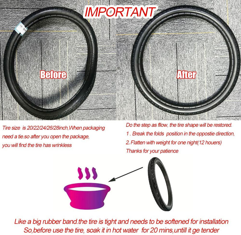 16 Inch 16X1.75 Bicycle Solid Tires BMX Bike Tire 16X1.75 Rubber Black Tires Cyc