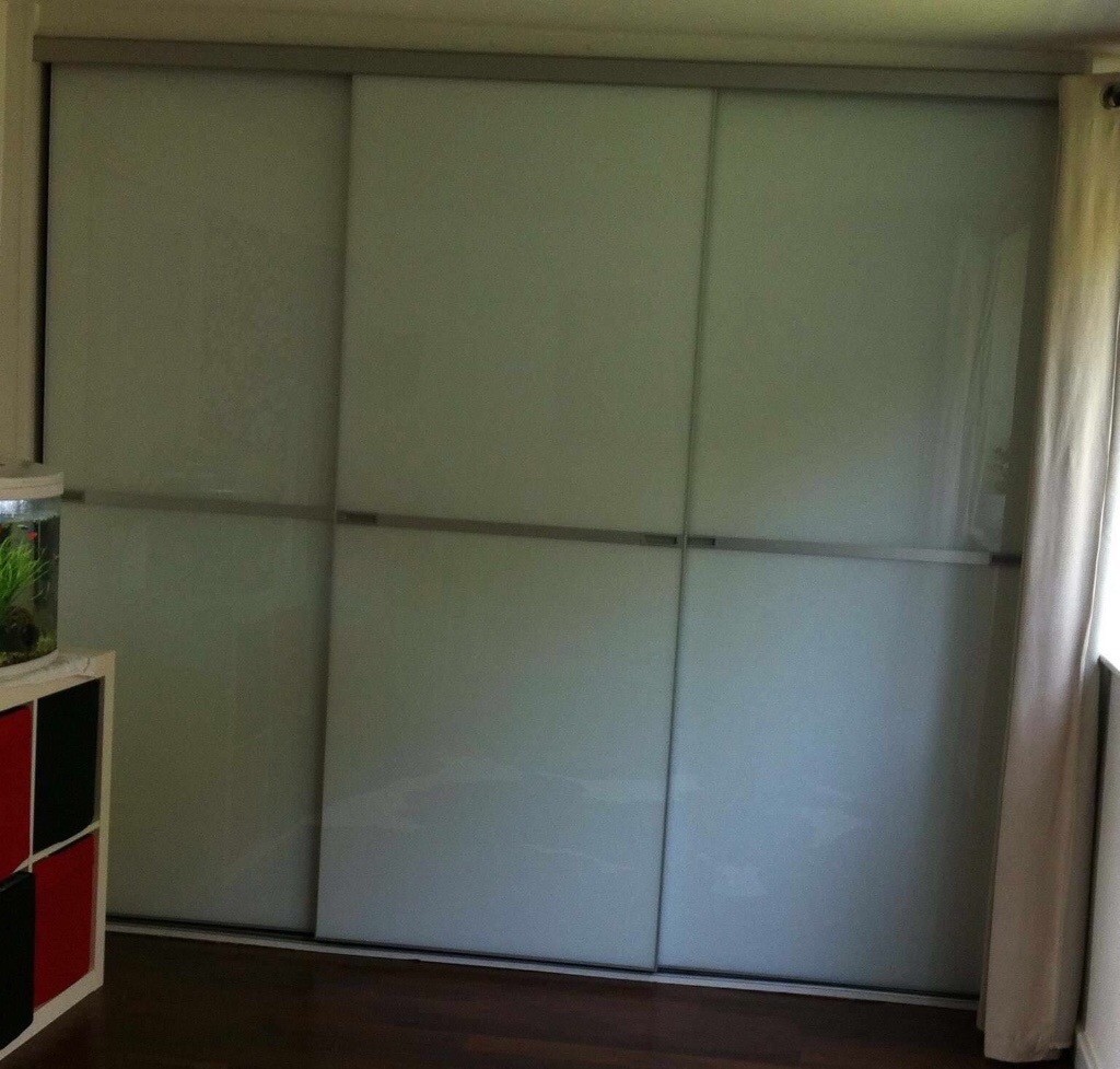 White Glass Minimalist Sliding Doors X 3 In Gateshead Tyne And