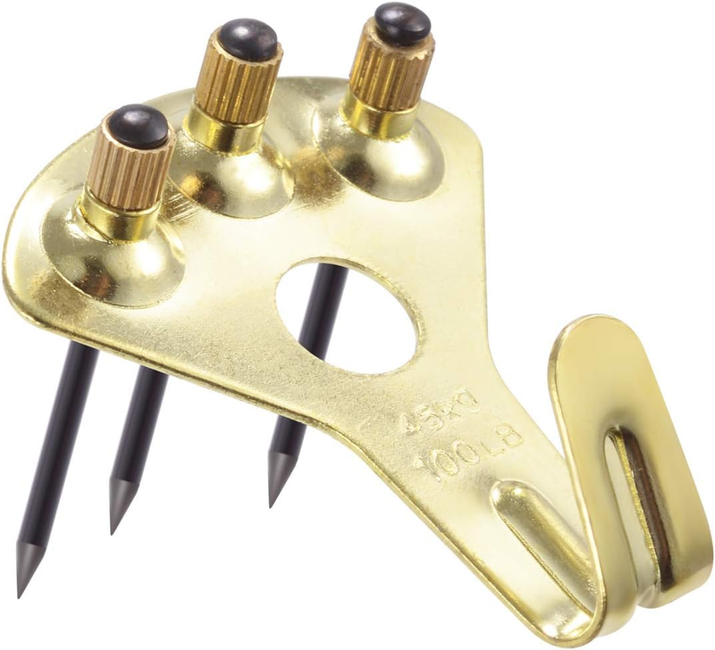 10 Pack 100 lbs Picture Frame Hangers Hooks with Nails, Heavy Duty Plaster Wall
