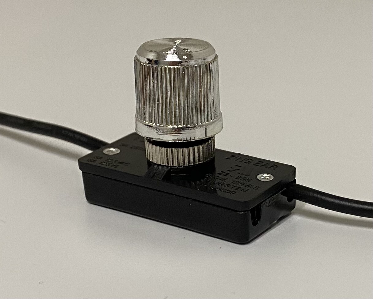 その他 DisMoi ZEUS LIGHT STONE Zing Ear ZE-256 Inline Rotary Lo-Hi-Off Lamp Switch 120 Volt