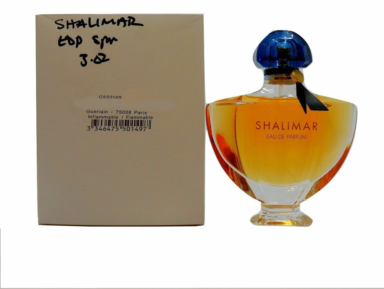 SHALIMAR BY GUERLAIN EAU DE PARFUM SPRAY 90 ML / 3.OZ. NEW