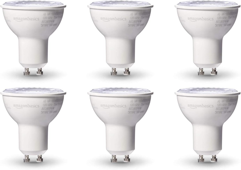 50W Equivalent, Warm White, Dimmable, 10,000 Hour Lifetime, MR16 (GU10 Base) LED