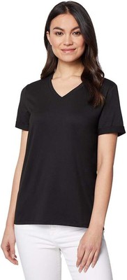 Женская мягкая, удобная, впитывающая влагу футболка для расслабленного сна с температурой 32 ГРАДУСА, черная, Большой размер