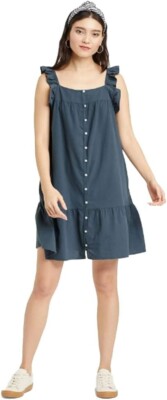 Universal Thread Women's Cotton Flutter Sleeveless Short Dress XS