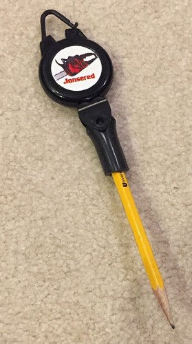 Rare JONSERED Chain Saw Retractable Pencil Holder