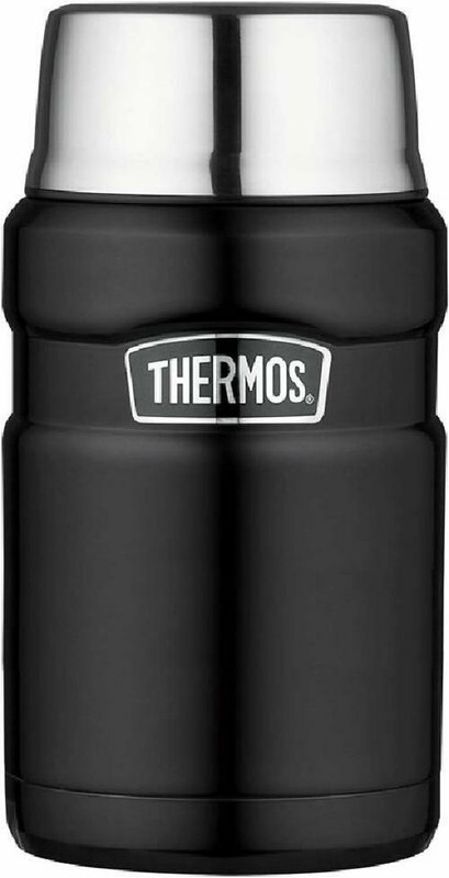 Stainless King 24 Ounce Food Jar, Matte Black