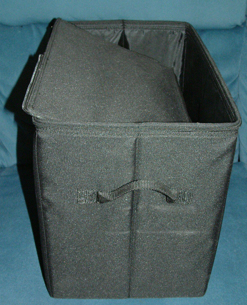 Creative Memories Black Zipper Top Storage Box w/ Handles 15