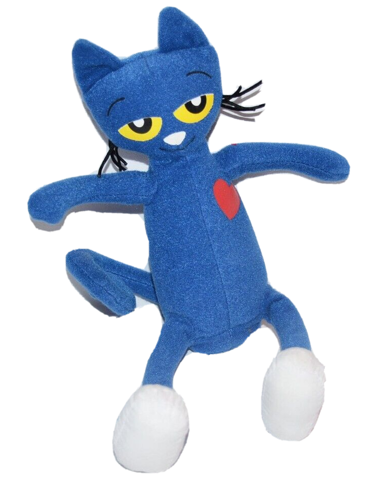 Pete the Cat  Bean Bag Plush Stuffed Toy  2010  Blue And Red Sneakers  11