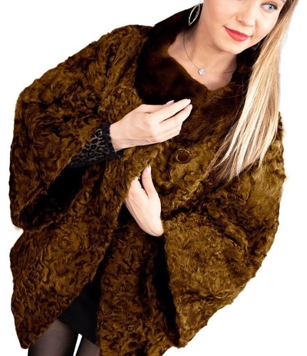 Pre-owned Handmade Women's Real Astrakhan Fur Swakara Fur Swinger Long Jacket Coat All Sizes In Red
