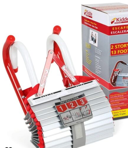 Kiddie Escape Ladder 2 Story 13 Feet Lightweight Compact Home Window Safety