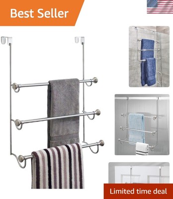 Rust-Resistant Over-the-Door Towel Holder - Versatile Bathroom Storage Solution