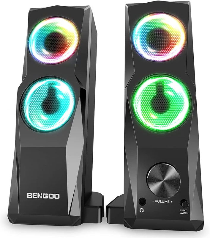 GS01 Computer Speakers, Maneuverable Soundbar, Gaming Speakers for PC Computer L