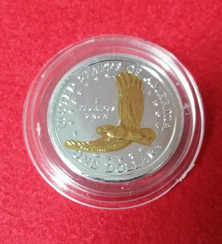 BUY IT NOW SILVER (.999 PURE)&GOLD (24K) 2000 SACAGAWEA DOLLAR THE MORGAN MINT