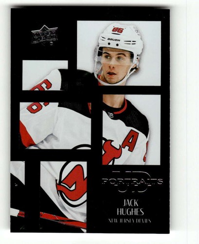 2024-25 Upper Deck UD Portraits Black #P-9 Jack Hughes NJ