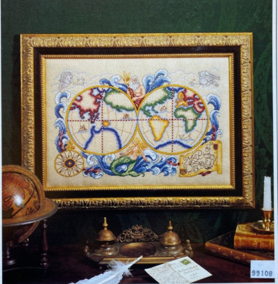 Map of Discovery Color Charts Cross Stitch Pattern #11102 -22