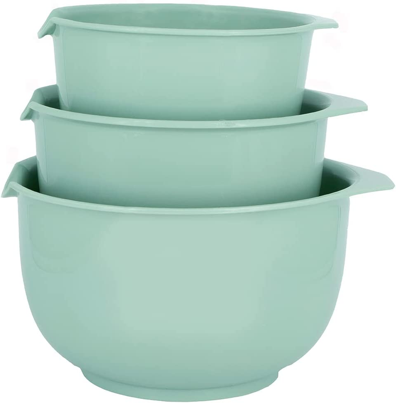 Mixing Bowls with Pour Spout, Set of 3 | Nesting Design Saves Space | Non-Slip,