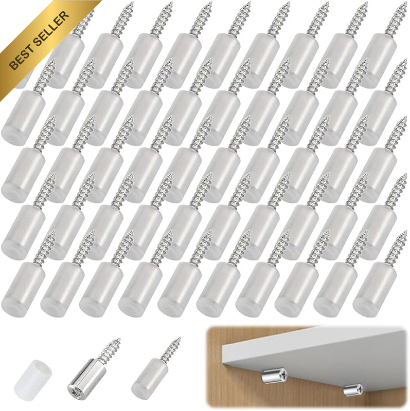 50 PCS Shelf Support Peg,Support Cabinet Shelf Pins,Clear Plastic Replacement Pe