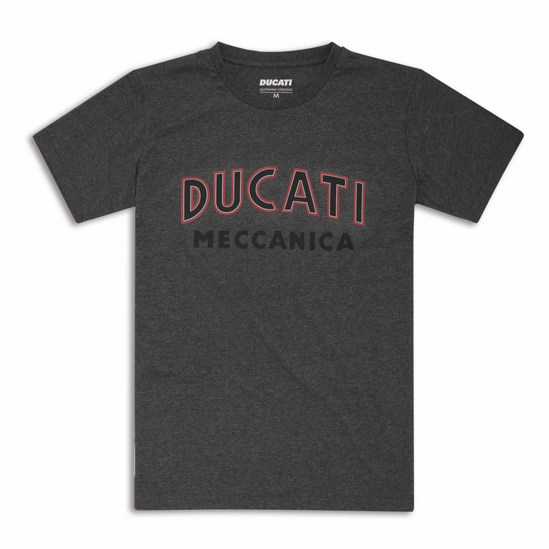 Ducati Meccanica Retro Historique Kurzarm Shirt T-Shirt Gris Neuf 2023 !!
