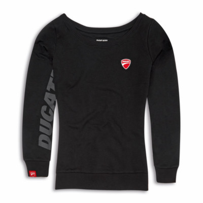 DUCATI LOGO Damen Pullover Sweatshirt Shirt LADY schwarz NEU 2023 !!