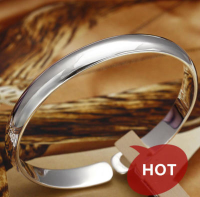 Elegant 925 Sterling Silver New Fashion Jewelry Unique Open Bracelet Bangle Cuff
