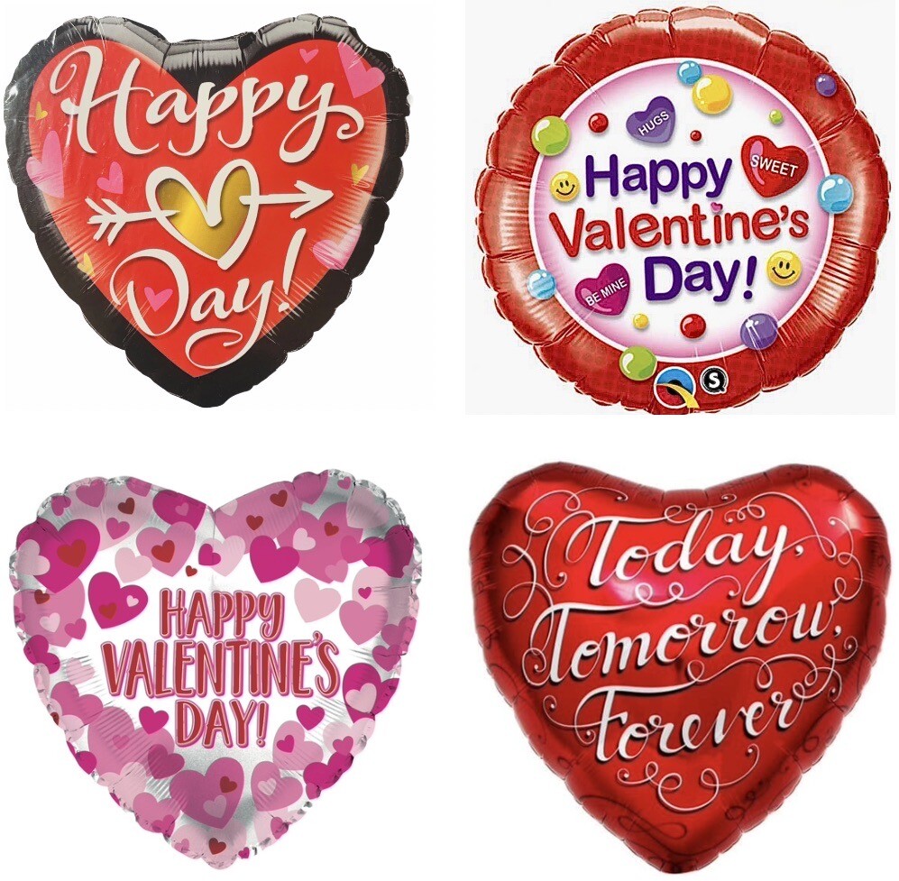 Happy Valentine's Day Love Hearts Valentine 18" Foil Mylar Party Balloons   B