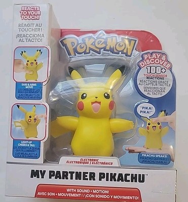 Pokemon My Partner Pikachu With 3 Sounds And Motion Movement New in Box