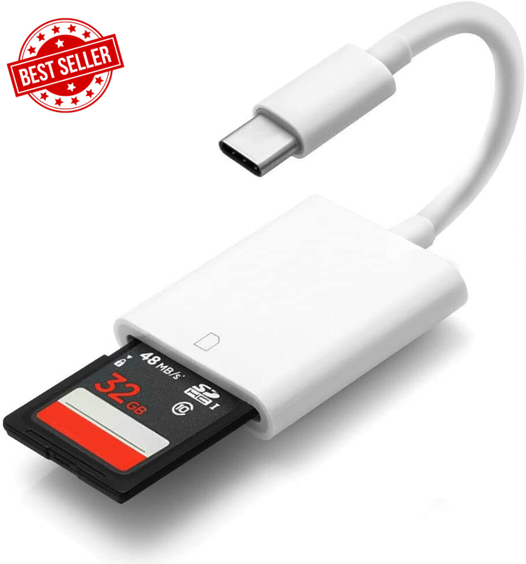 USB-C SD Memory Card Reader Type C Adapter - Compatible with iPhone 16/15 Pro/Ma
