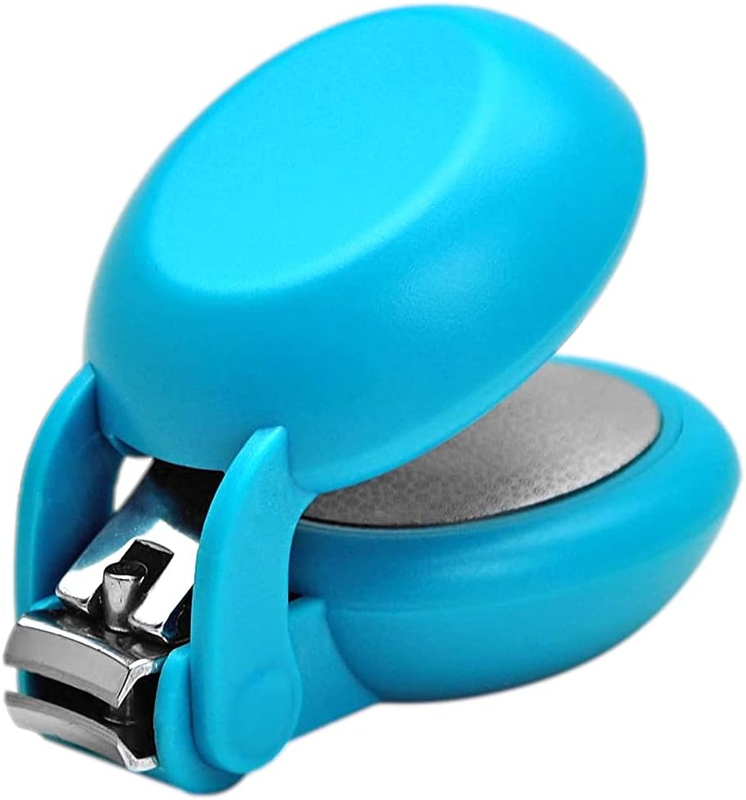 HARAC Special Needs Nail Clippers for Arthritic Hands, Senior and Kids, Adapted Nail Clipper for Fingernail and Thick Toenail, Made in Japan (Blue)